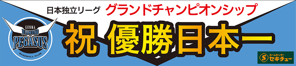 群馬ダイヤモンドペガサス 独立リーグ日本一！