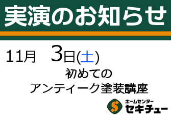 11月3日（木・祝日）開催の実演